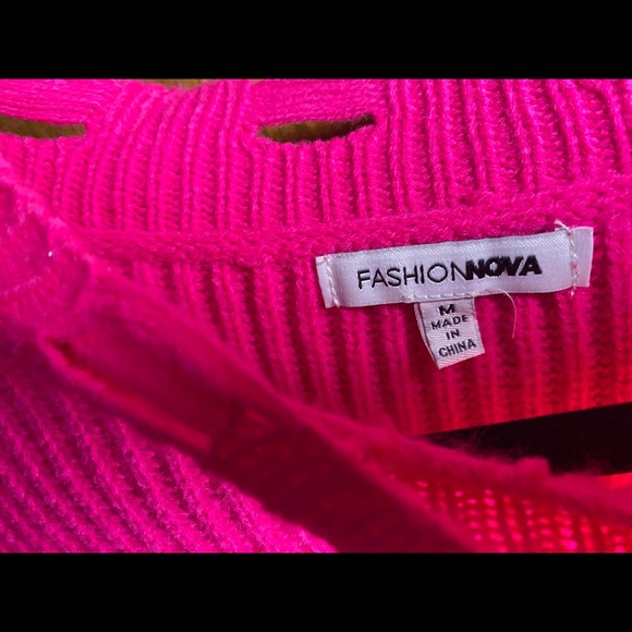 Bright Pink Sweater from Fashion Nova *NEW* - Picture 2 of 4
